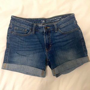 Gap Blue Denim "Sexy Boyfriend" Cuffed Shorts, size 2/26